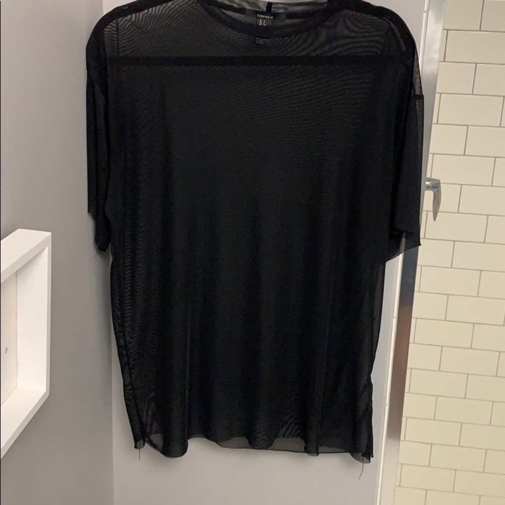 Sheer black tee